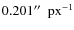 $0.201 \hbox{$^{\prime\prime}$ }~ {\rm px^{-1}}$