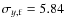 $\sigma_{y,{\rm f}}=5.84$