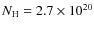 $N_{\rm H}=2.7\times 10^{20}$