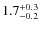 $\rm 1.7^{+0.3}_{-0.2}$