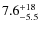 $\rm 7.6^{+18}_{-5.5}$
