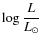 $\displaystyle\log\frac{L}{L_{\odot}}$