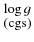 $\displaystyle\log g\atop{\displaystyle\rm (cgs)}$