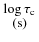 $\displaystyle\log \tau_{\rm c}\atop{\displaystyle\rm (s)}$