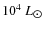 $10^{4}~L_{\hbox{$\odot$ }}$