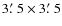 $3\hbox {$.\mkern -4mu^\prime $ }5 \times 3\hbox {$.\mkern -4mu^\prime $ }5$