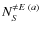 $N_{S}^{\neq E \; (a)}$