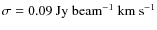 $\sigma = 0.09~{\rm Jy~beam^{-1}~km~s^{-1}}$
