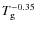 $T_{\rm g}^{-0.35}$