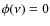 $\phi(\nu) = 0$