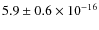 $5.9\pm 0.6\times 10^{-16}$