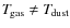 $T_{\hspace*{-0.2ex}\rm gas}\neq T_{\hspace*{-0.2ex}\rm dust}$