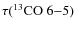 $\tau(\rm ^{13}CO~6{-}5)$