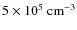 $5\times10^5~\rm {cm^{-3}}$
