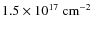 $1.5\times10^{17}~\rm {cm^{-2}}$