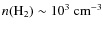 $n(\rm H_2)\sim10^3~\rm {cm^{-3}}$