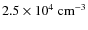 $2.5\times10^4~\rm {cm^{-3}}$