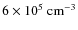 $6\times10^5~\rm {cm^{-3}}$