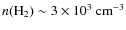 $n(\rm H_2)\sim3\times10^3~\rm {cm^{-3}}$