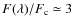 $F(\lambda)/F_{\rm c} \simeq 3$