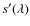 $s^\prime(\lambda)$