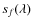 $s_{f}(\lambda)$