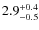 $2.9^{\rm +0.4}_{-0.5}$
