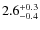 $2.6^{\rm +0.3}_{-0.4}$