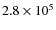 $2.8\times 10^5$