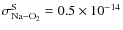 $\sigma_{{\rm Na-O}_2}^{\rm S} = 0.5 \times 10^{-14}$