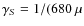 $\gamma_{S} = 1/(680~\mu$