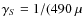 $\gamma_{S} = 1/(490~\mu$