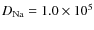 $D_{\rm Na} = 1.0 \times 10^{5}$