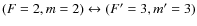 $(F=2,m=2)\leftrightarrow(F'=3,m'=3)$