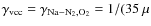 $\gamma_{{\rm vcc}} = \gamma_{{\rm Na-N}_2{\rm ,O}_2} =1/(35~\mu$