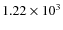 $1.22\times10^{3}$