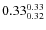 $\rm0.33_{0.32}^{0.33}$
