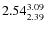 $\rm 2.54_{2.39}^{3.09}$