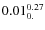 $\rm0.01_{0.}^{0.27}$