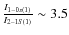 $\frac{I_{1-0s(1)}}{I_{2-1S(1)}} \sim 3.5$