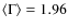 $\langle\Gamma\rangle=1.96$