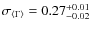 ${\rm\sigma_{\langle \Gamma \rangle}=0.27_{-0.02}^{+0.01}}$
