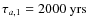 $\tau_{a,1}=2000~{\rm yrs}$