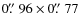 $0\hbox{$.\!\!^{\prime\prime}$ }96\times0\hbox{$.\!\!^{\prime\prime}$ }77$