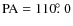 $\rm{PA}=110\hbox{$.\!\!^\circ$ }0$