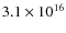 $3.1\times10^{16}$