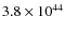 $3.8\times 10^{44}$