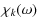 $\displaystyle \chi_k (\omega )$
