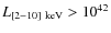 $L_{[2{-}10]~\rm keV}>10^{42}$