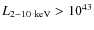 $L_{2{-}10~\rm keV}>10^{43}$